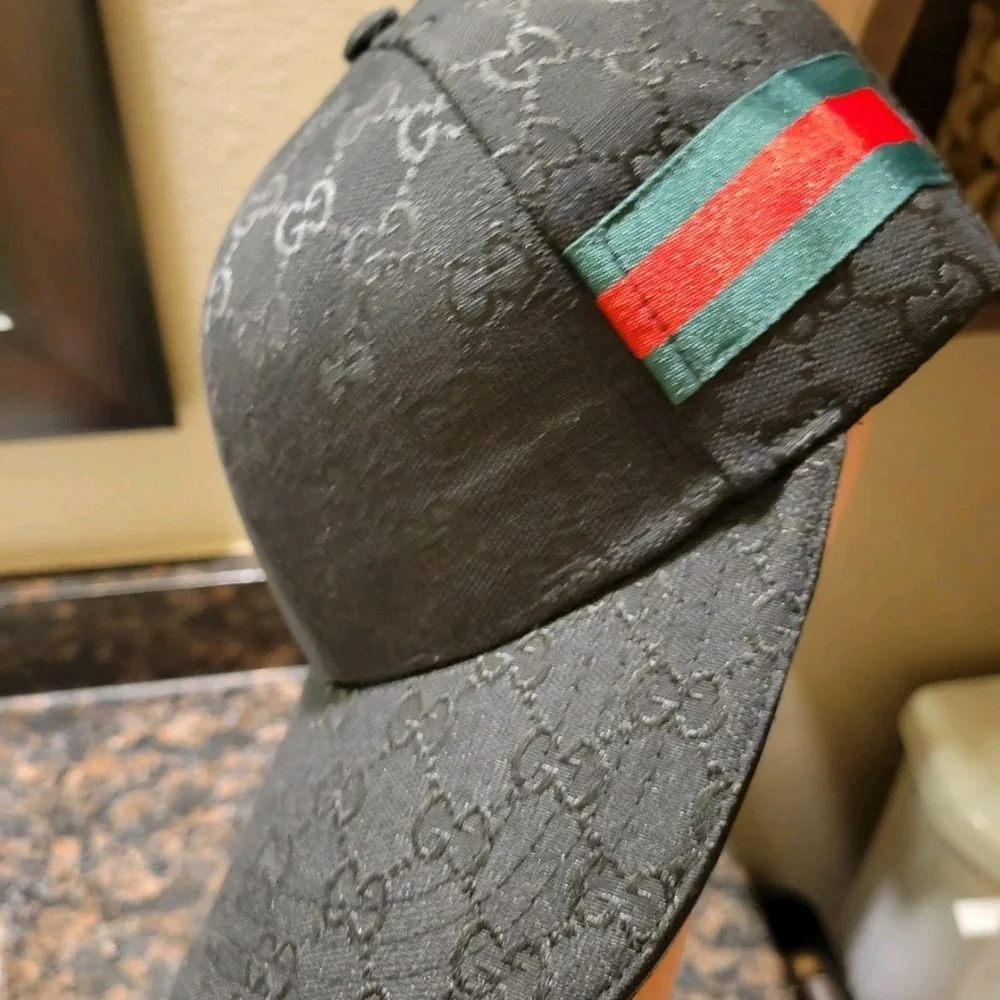 Gucci Black Monogram Baseball Cap - Picture 9 of 11
